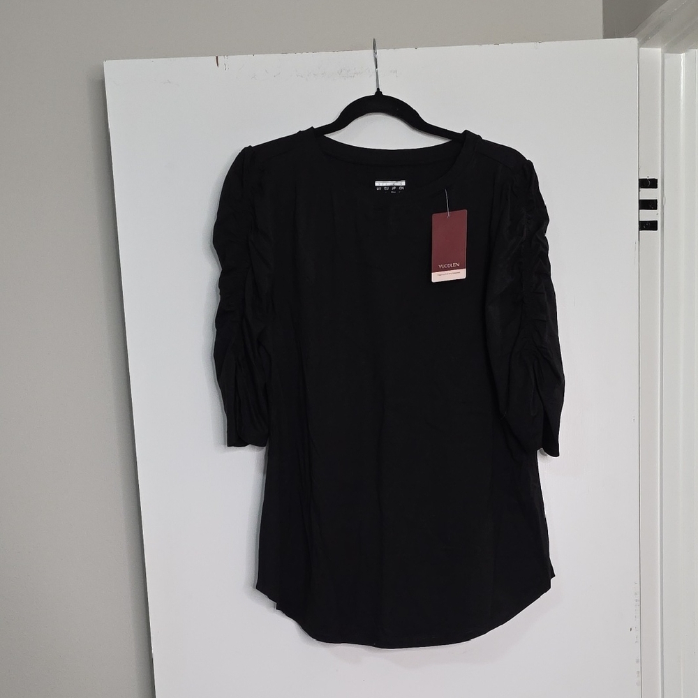 Chic Black Long MID Sleeve Dress